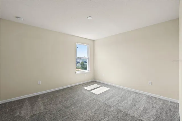 an empty room with a window