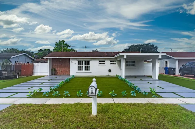 a view of swimming pool with seating space