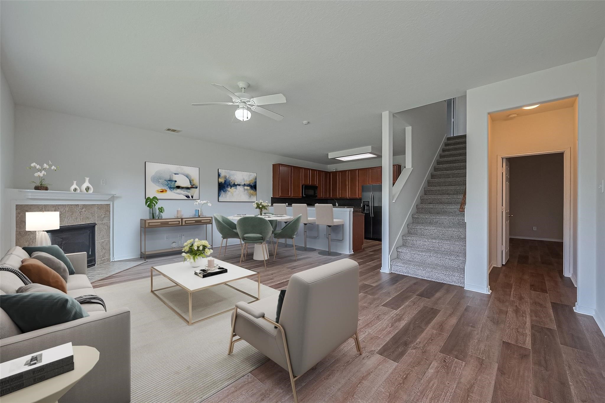 9514 Barr Spring Drive Humble, TX 77396 - Photo 2 of 27 virtual staging - living room