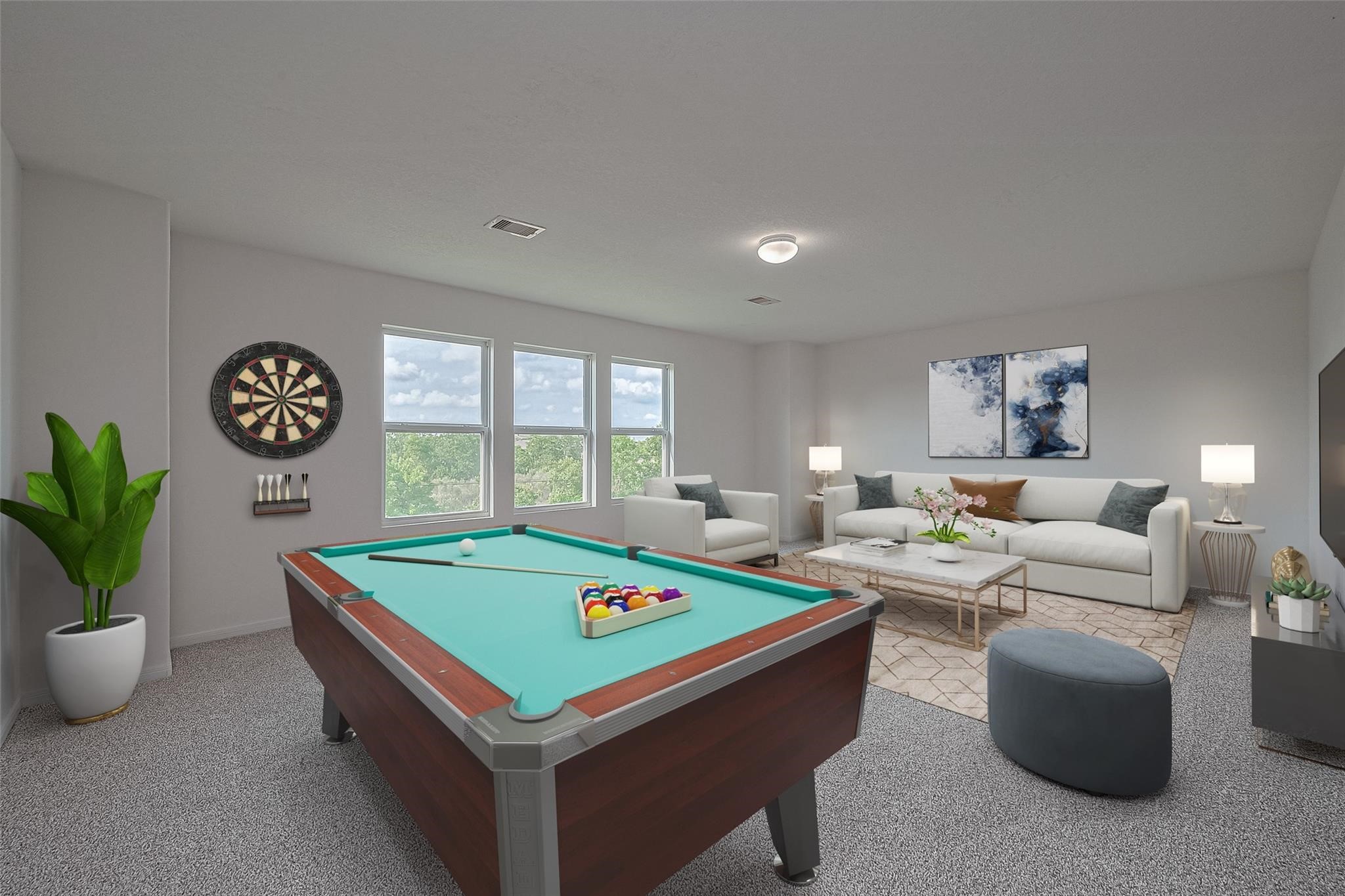 9514 Barr Spring Drive Humble, TX 77396 - Photo 4 of 27 virtual staging - game room