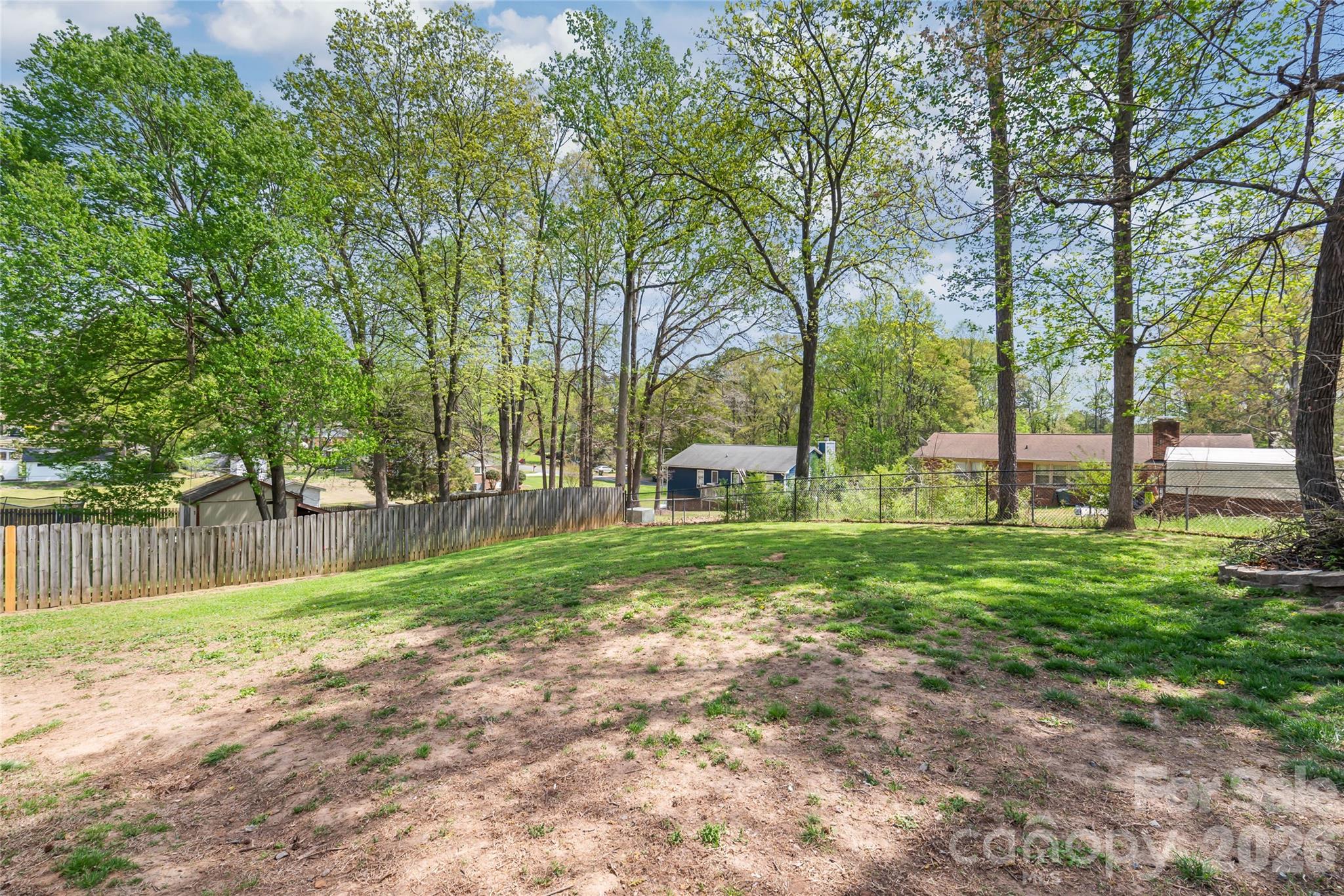 104 Pine Tree Drive Fort Mill, SC 29715 - Photo 34 of 35 a backyard of a house with lots of green space and lake view