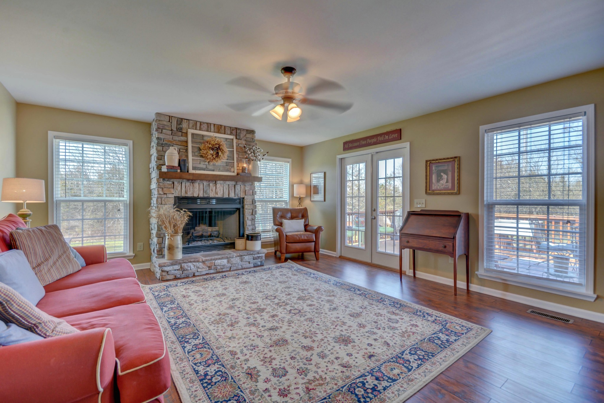 2545 Plainview Pvt Ln Spring Hill Spring Hill, TN 37174 - Photo 21 of 34 a living room with furniture and a fireplace