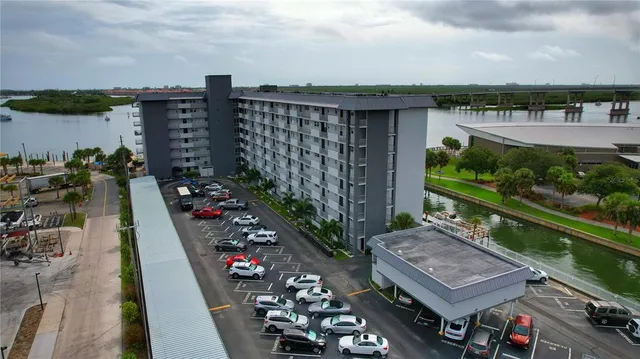 a view of a city and lake