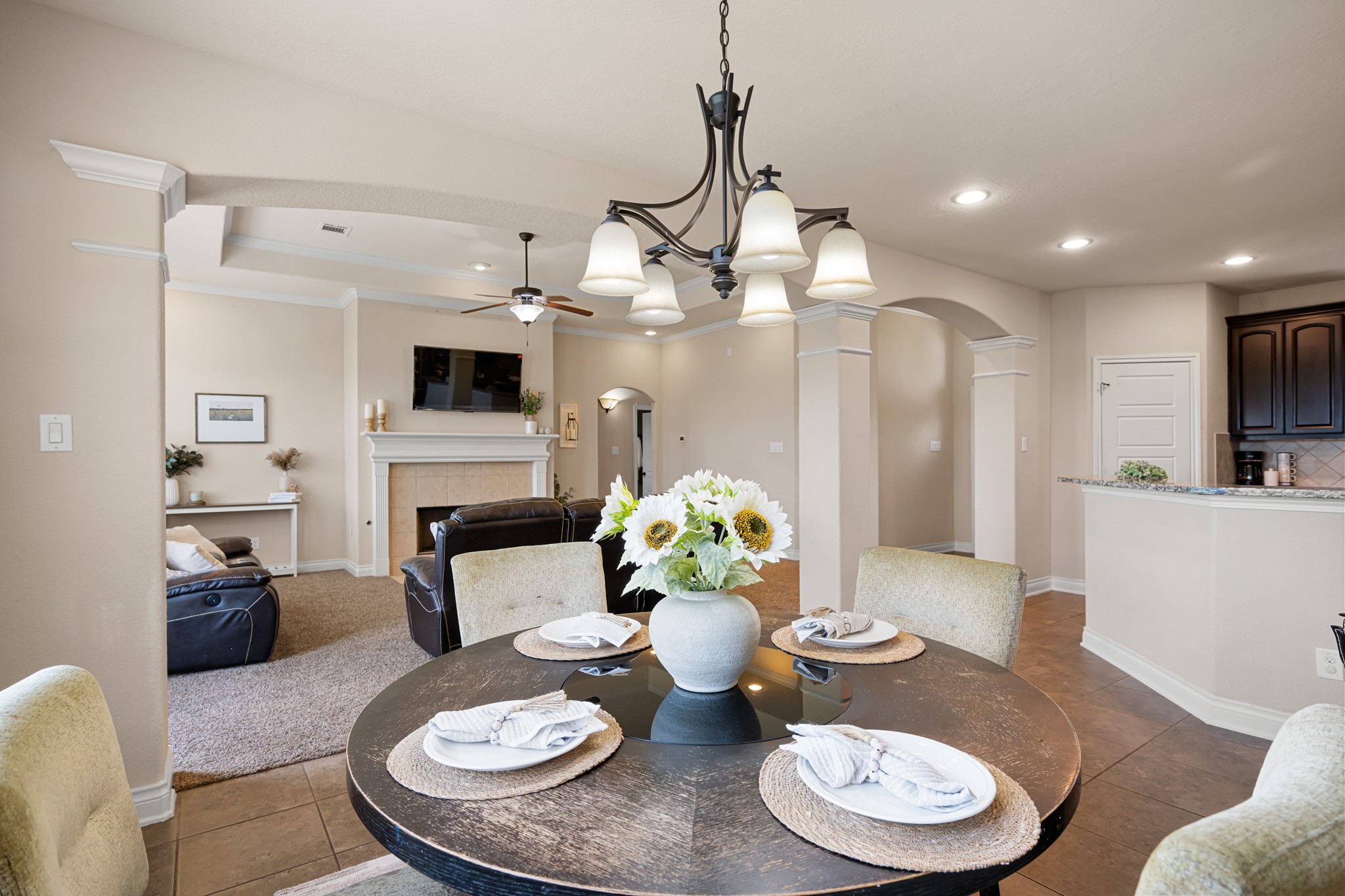 8131 Brinkmeyer Road Needville, TX 77461 - Photo 20 of 34 The inviting open-concept living/dining/kitchen areas enhance the home's appeal.