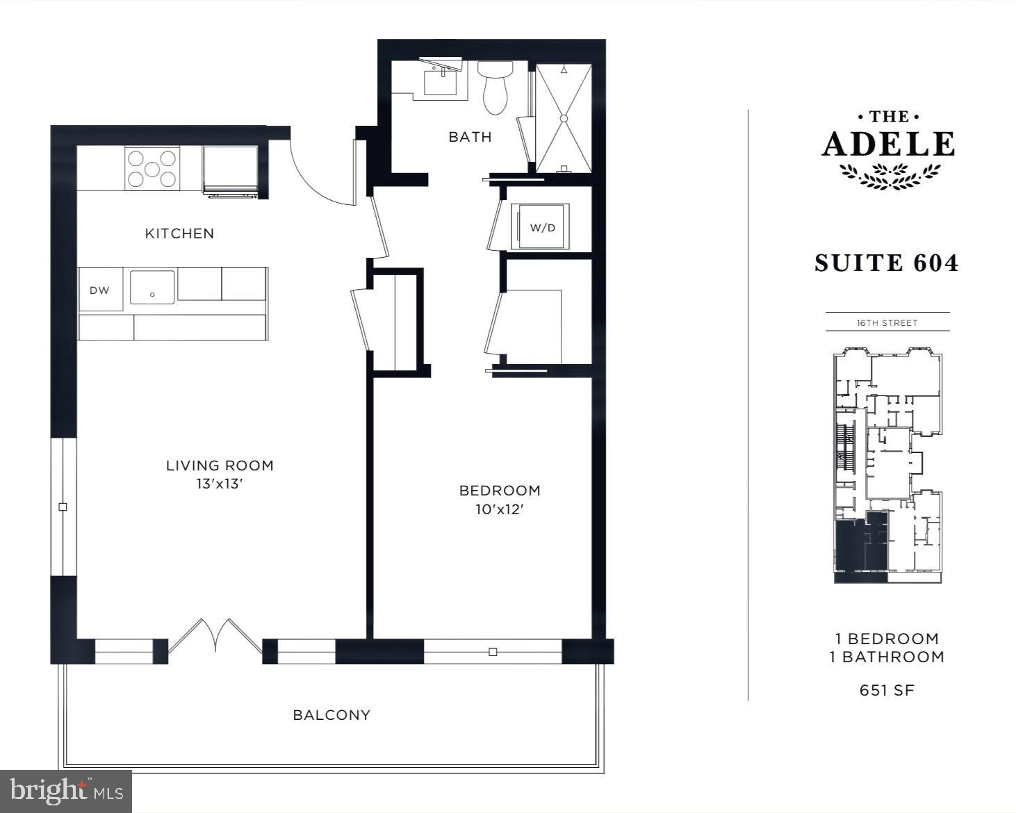 1108 16th Street Northwest, Unit 604 Washington, DC 20036 - Photo 26 of 26 A floor plan