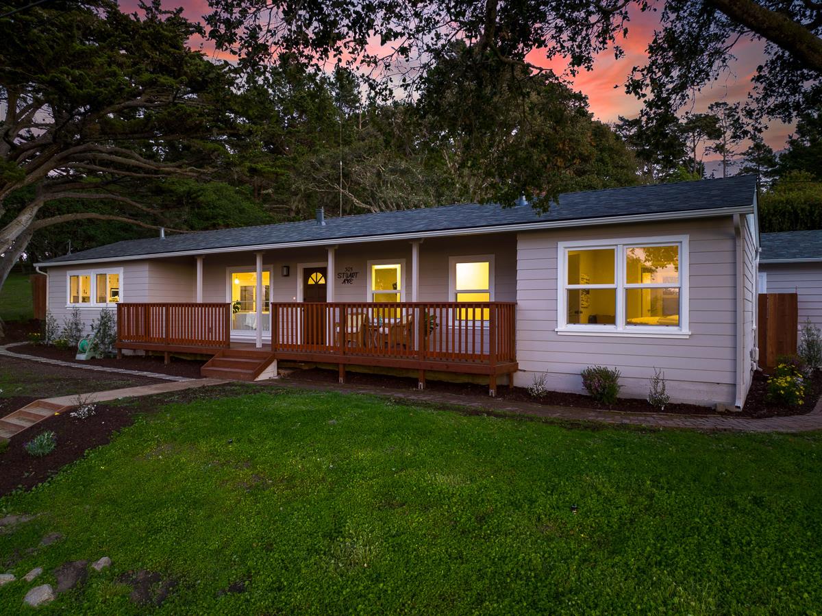 305 Stuart Avenue Pacific Grove, CA 93950 - Photo 50 of 55 a view of a house with backyard and porch