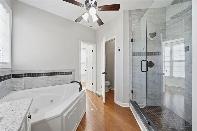 an empty room with wooden floor