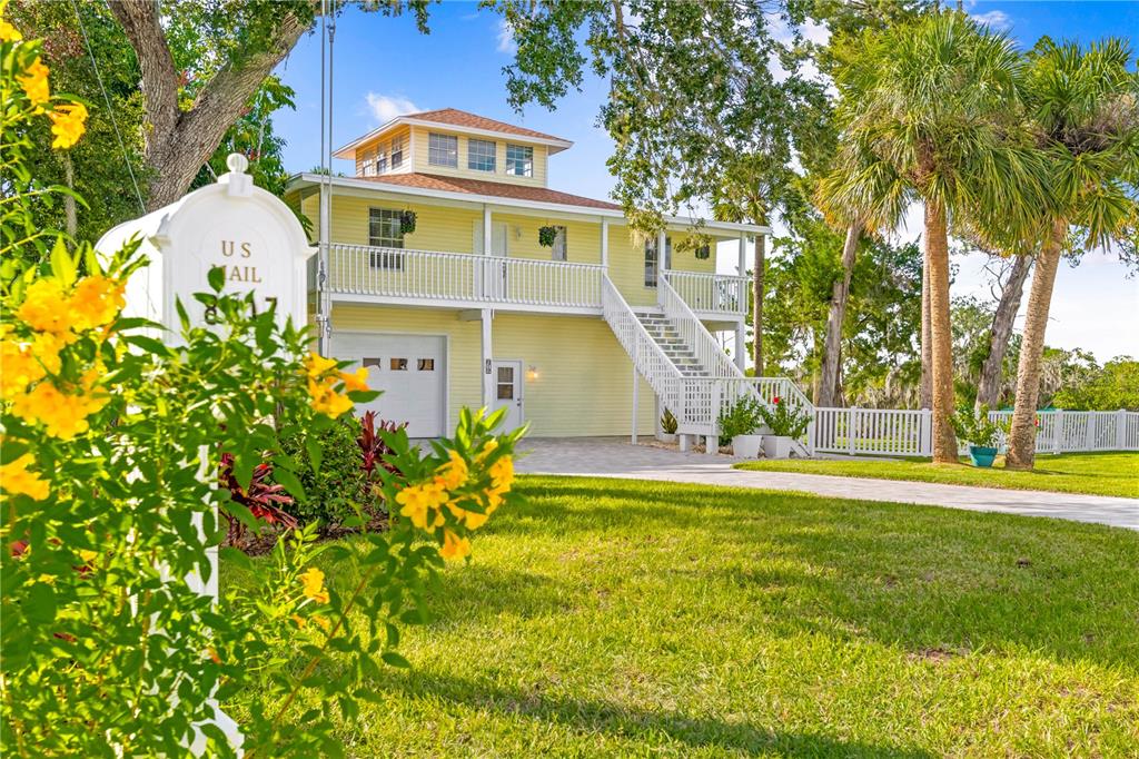 8717 Betty Street Port Richey, FL 34668 - Photo 1 of 1 a front view of a house with a big yard and palm trees