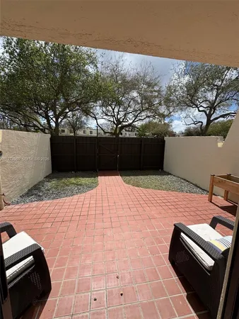 a view of outdoor space with seating