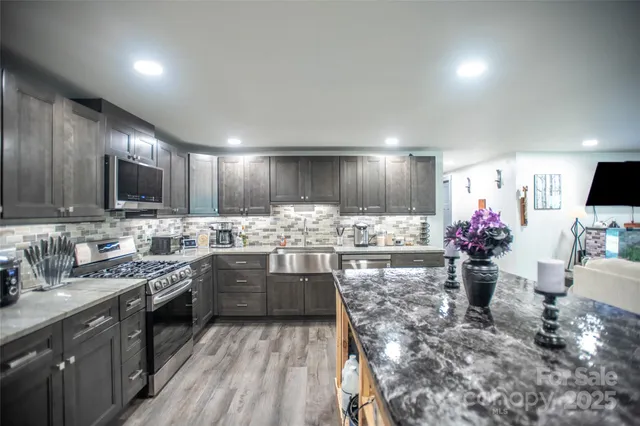 a sink with a cabinets