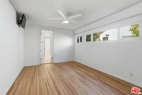 a view of livingroom with wooden floor
