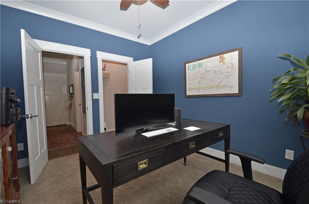 5578 Salem View Road Pfafftown, NC 27040 - Photo 17 of 48 Office has a door in the closet leading to third garage.