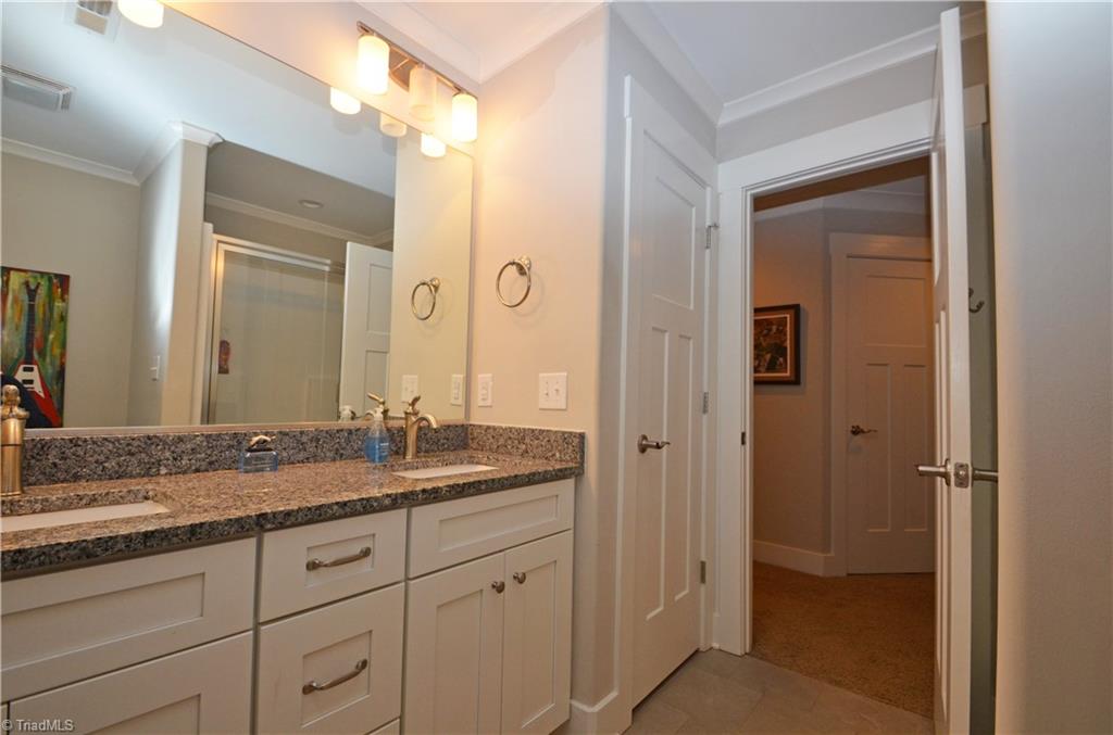 5578 Salem View Road Pfafftown, NC 27040 - Photo 29 of 48 Hall bath has dual sinks. All bathrooms have granite counters.