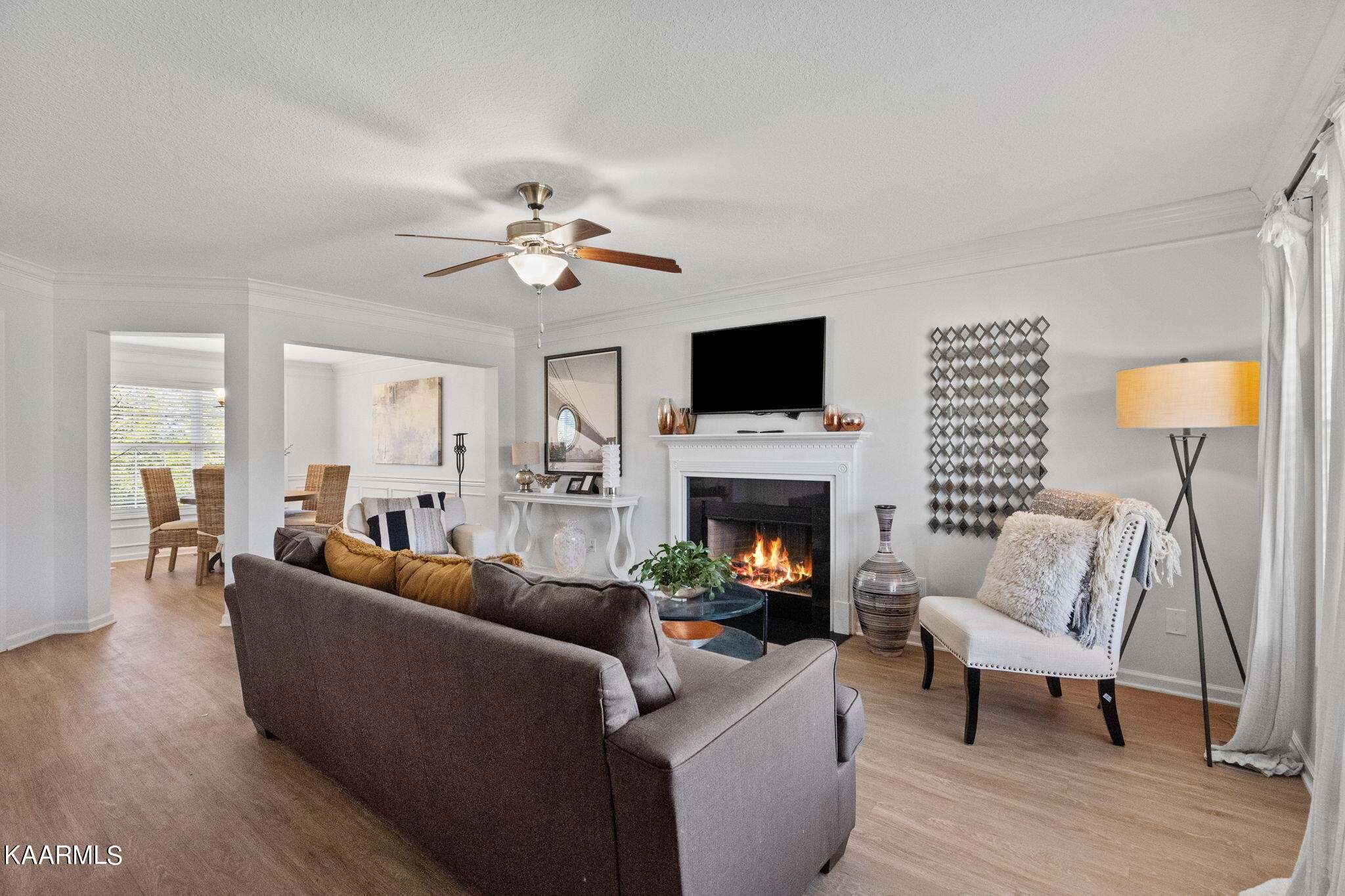1825 Turning Point Road Powell, TN 37849 - Photo 11 of 40 a living room with furniture and a fireplace