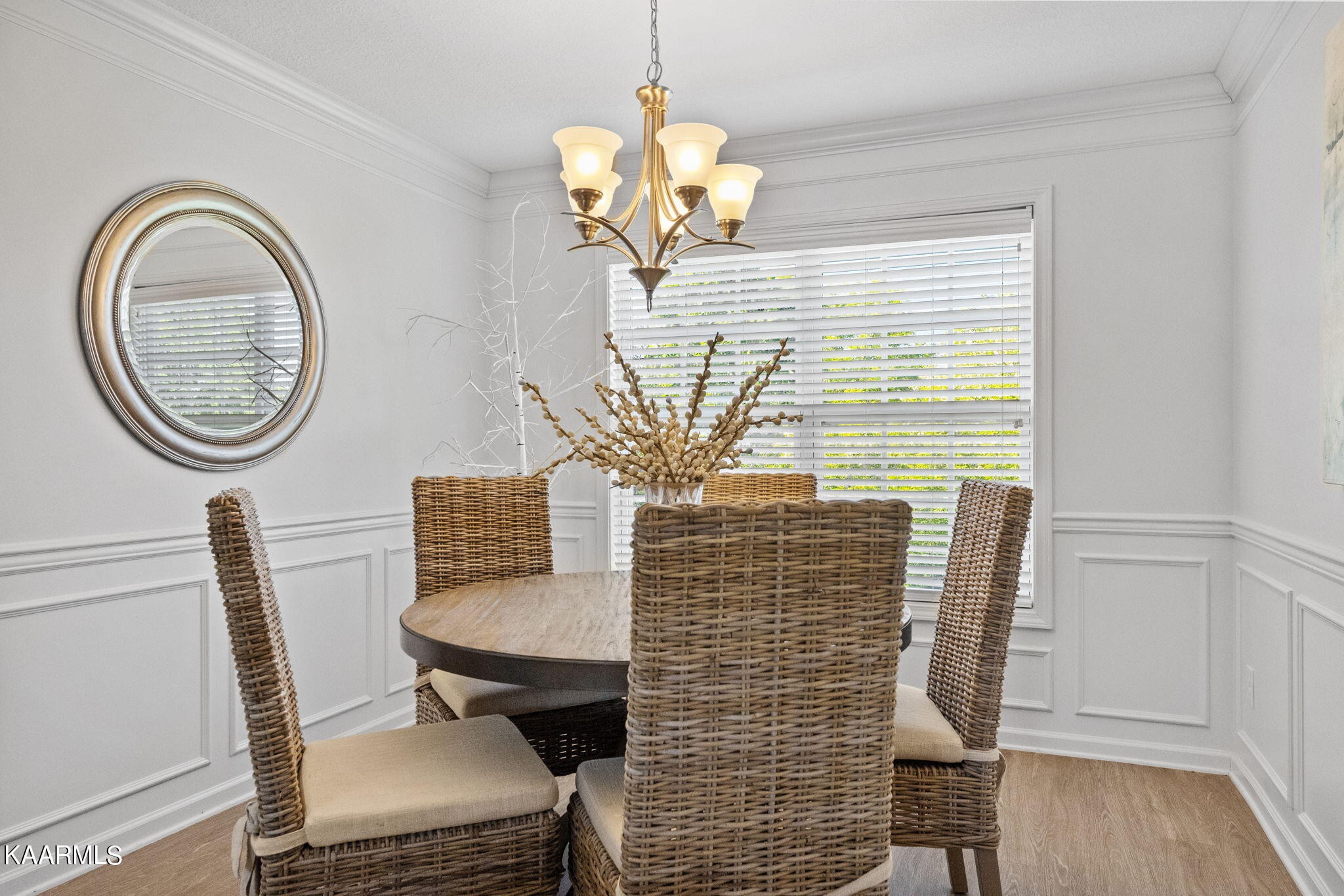 1825 Turning Point Road Powell, TN 37849 - Photo 16 of 40 a view of a dining room with furniture and a chandelier