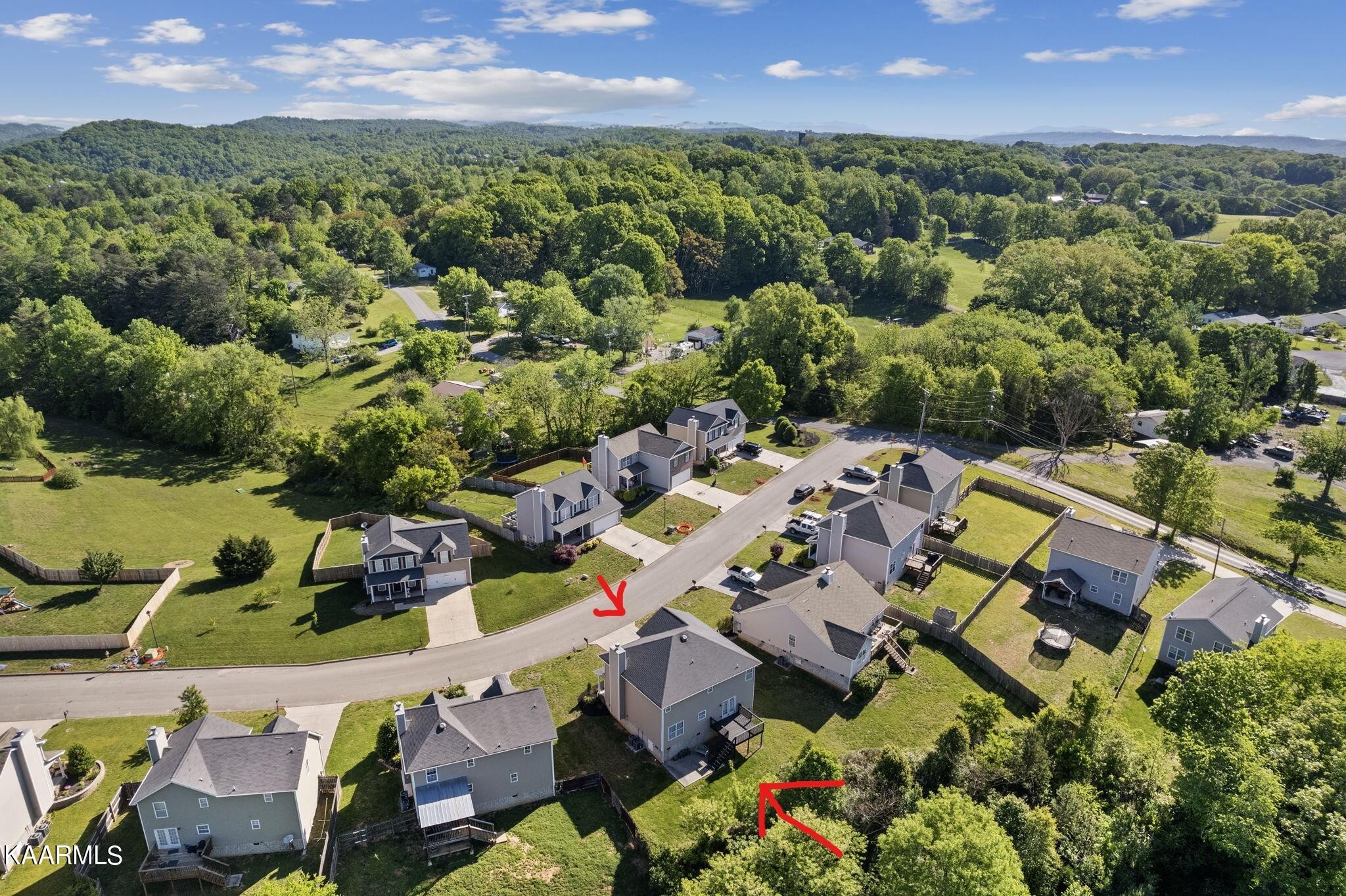 1825 Turning Point Road Powell, TN 37849 - Photo 39 of 40 an aerial view of a houses with a yard