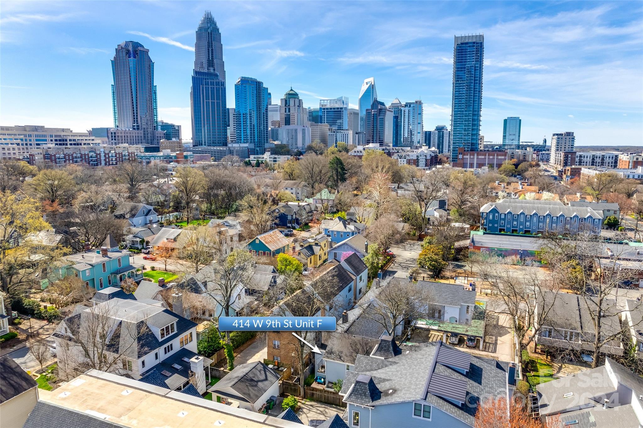 414 West 9th Street, Unit F Charlotte, NC 28202 - Photo 1 of 31 a view of a city with tall buildings