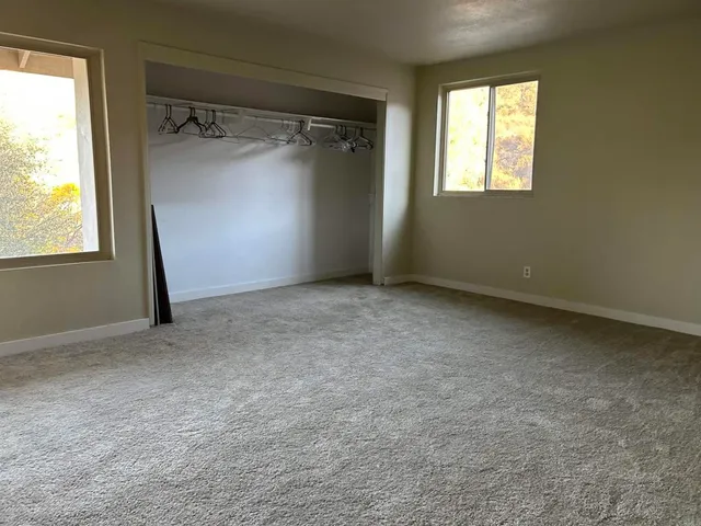 an empty room with a window