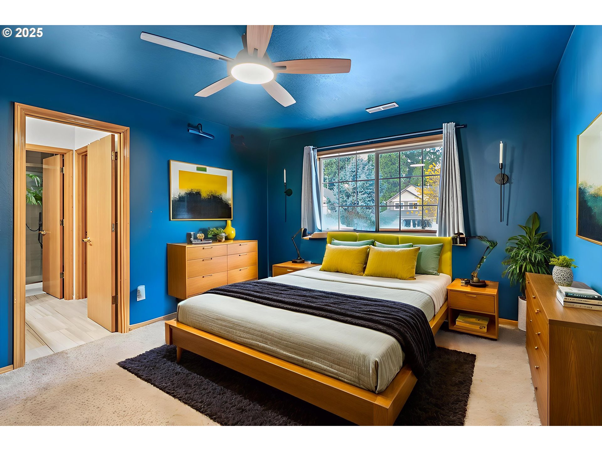 32898 Southwest Keys Landing Way Scappoose, OR 97056 - Photo 13 of 29 a bedroom with a bed and large windows