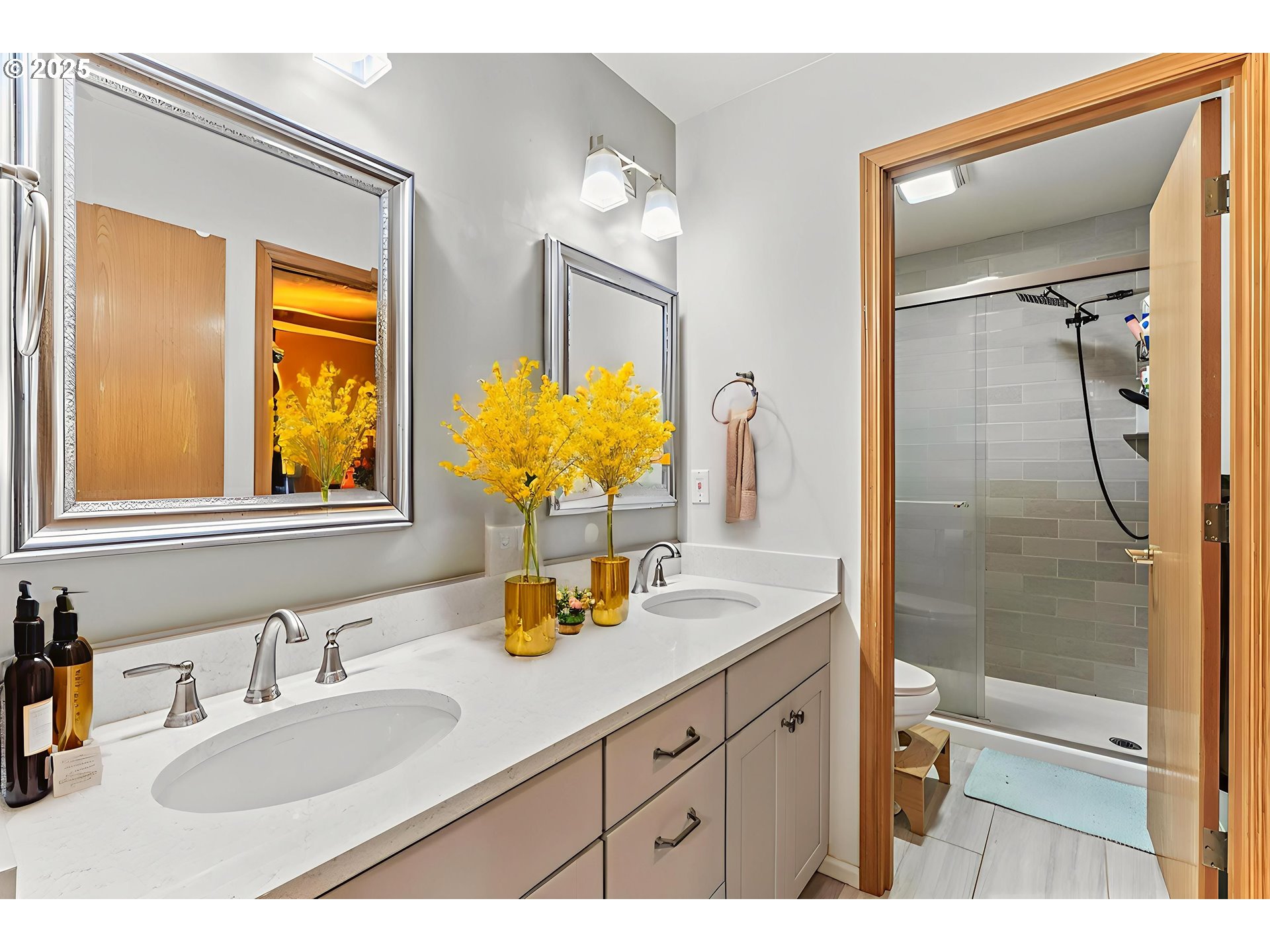 32898 Southwest Keys Landing Way Scappoose, OR 97056 - Photo 14 of 29 a bathroom with a granite countertop tub sink vanity granite and mirror