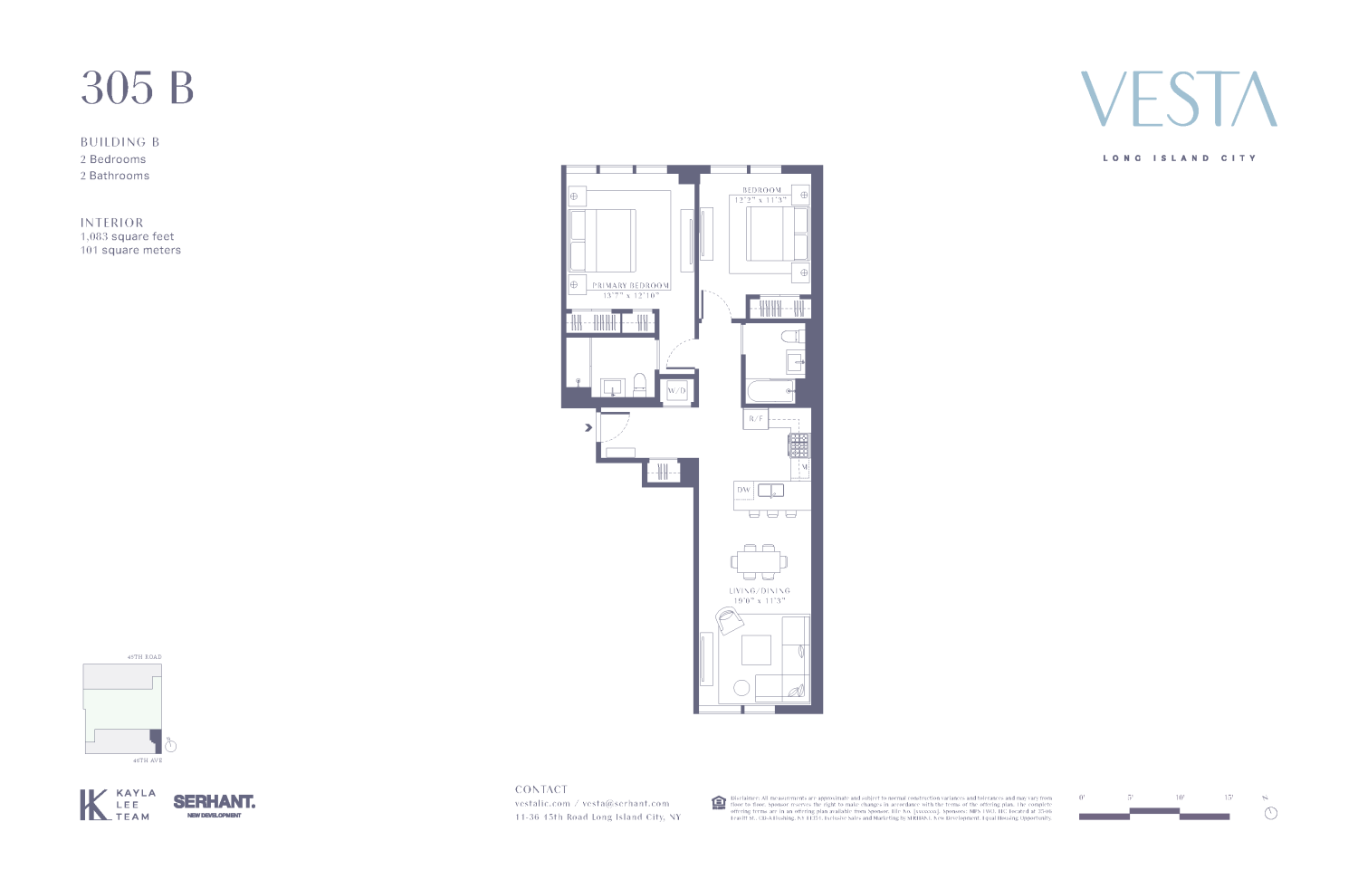 11-36 45th Road, Unit 305B Queens, NY 11101 - Photo 12 of 12 a picture of a floor plan