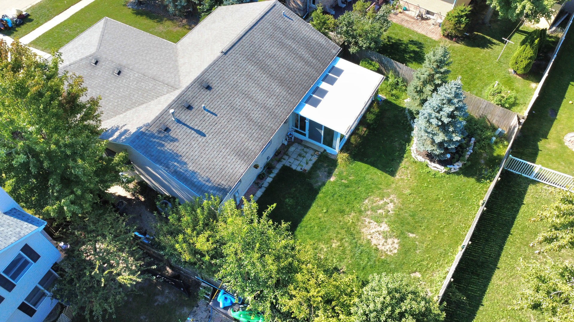 25028 Cashel Bay Road Manhattan, IL 60442 - Photo 31 of 32 an aerial view of a house with garden space and street view