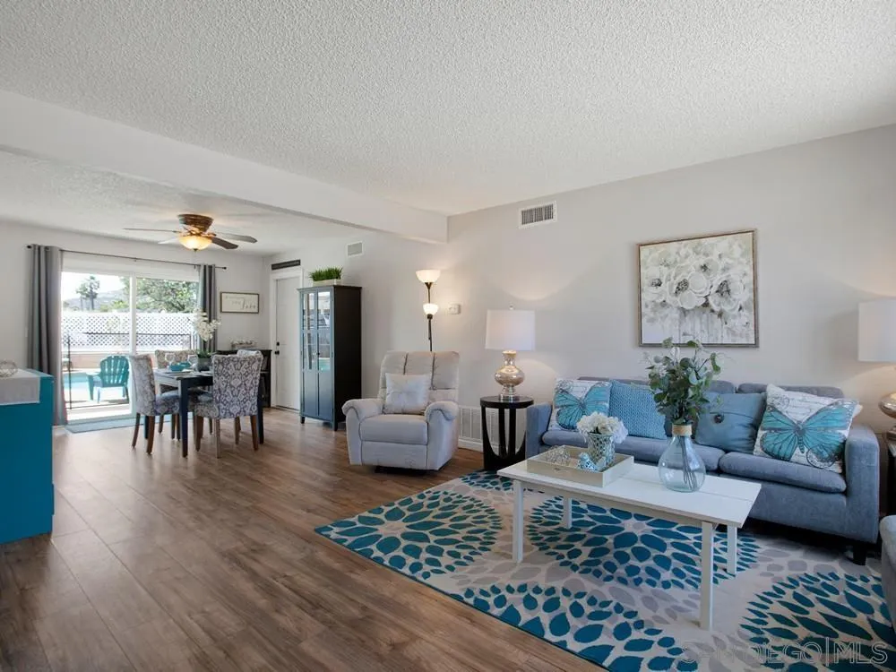 13730 Somerset Road Poway, CA 92064 - Photo 7 of 24 a living room with furniture and wooden floor