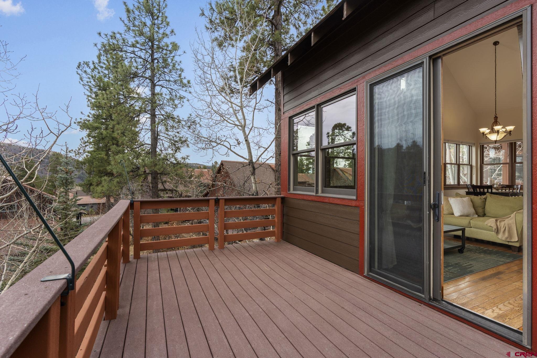 212 Copper Rim Trail, Unit B Durango, CO 81301 - Photo 13 of 42 Spacious deck off of the main living area.