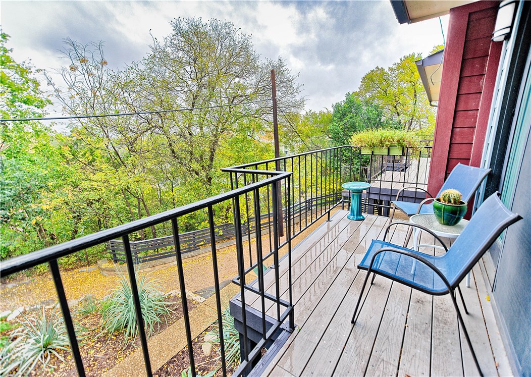 1501 Barton Springs Road, Unit 240 Austin, TX 78704 - Photo 3 of 23 Front porch with tranquil Zilker views