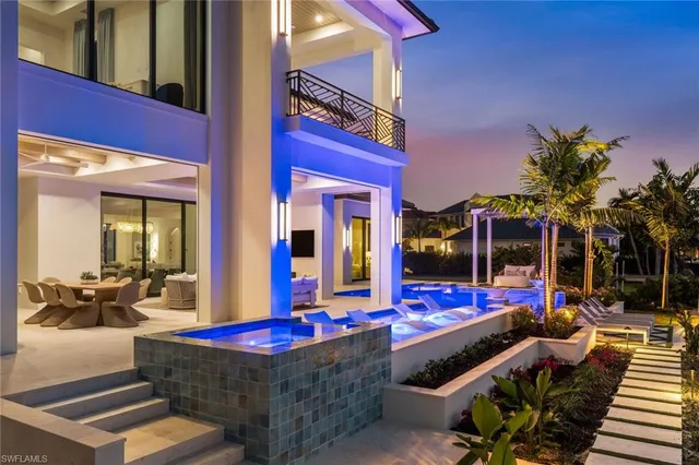 a view of outdoor space swimming pool and seating