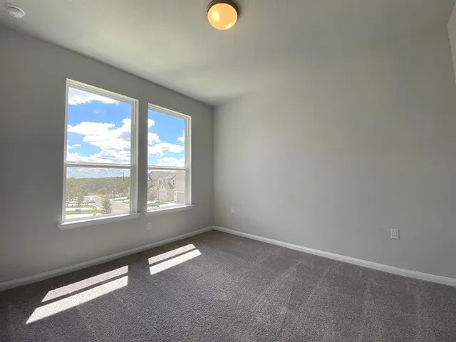 an empty room with a window