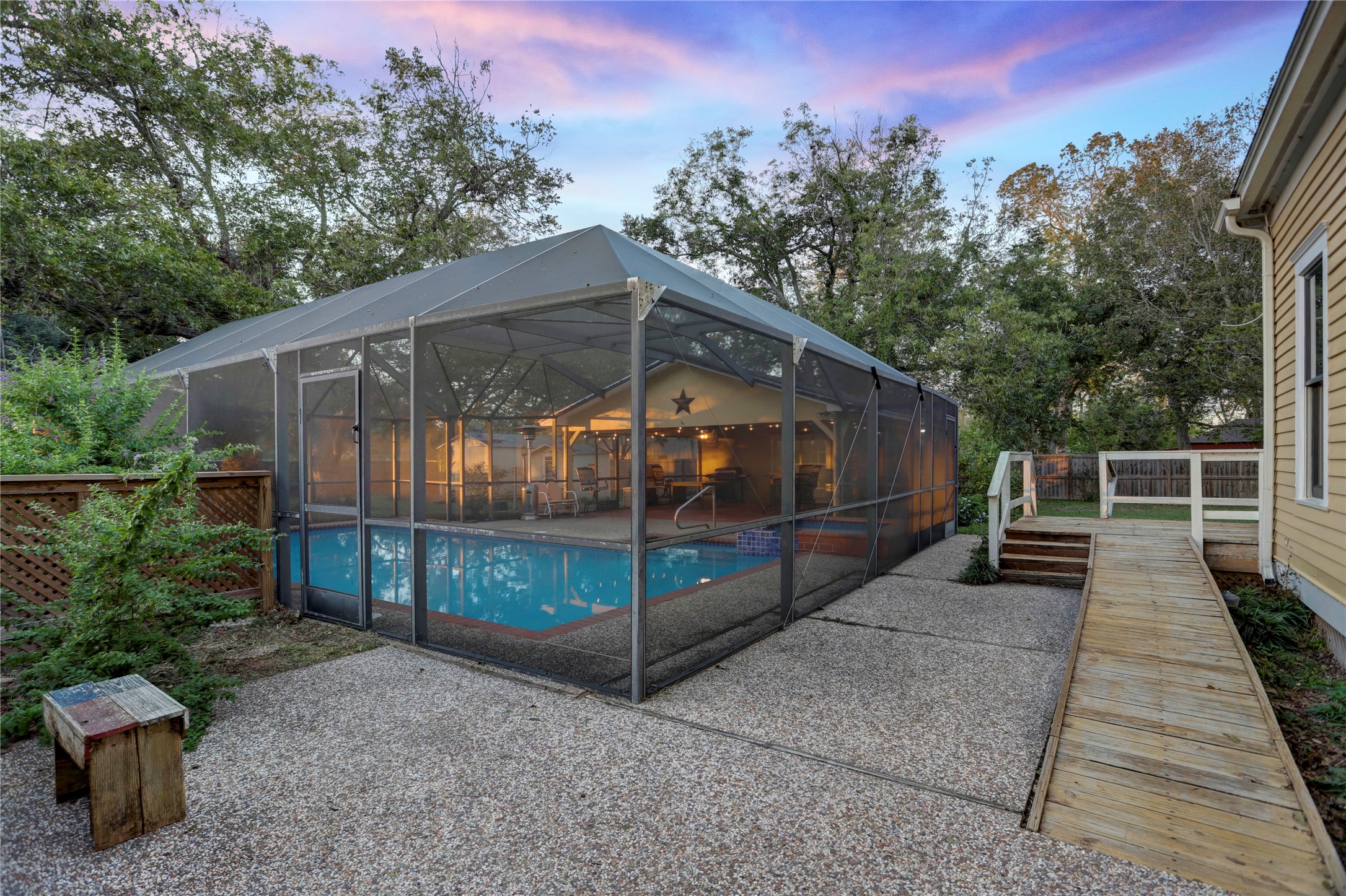 238 Bridge Street Glen Flora, TX 77443 - Photo 27 of 34 a view of a wooden deck with a yard