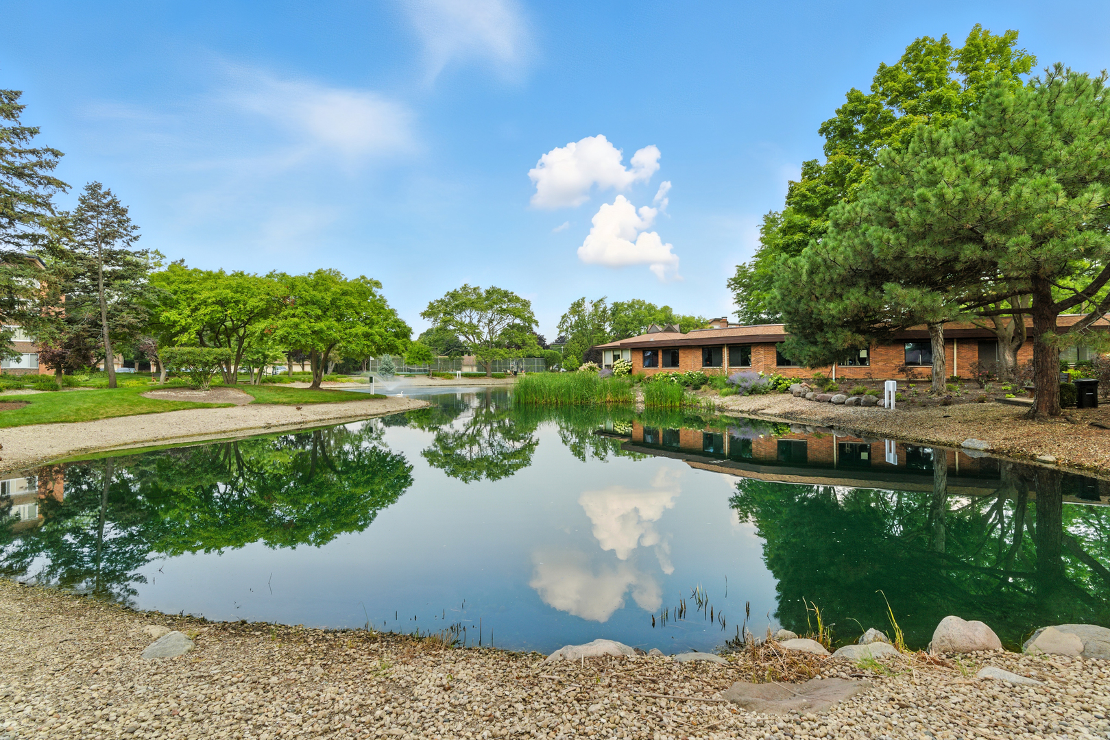 1207 South Old Wilke Road, Unit 303 Rolling Meadows, IL 60005 - Photo 25 of 34 a view of a lake with a house in the background