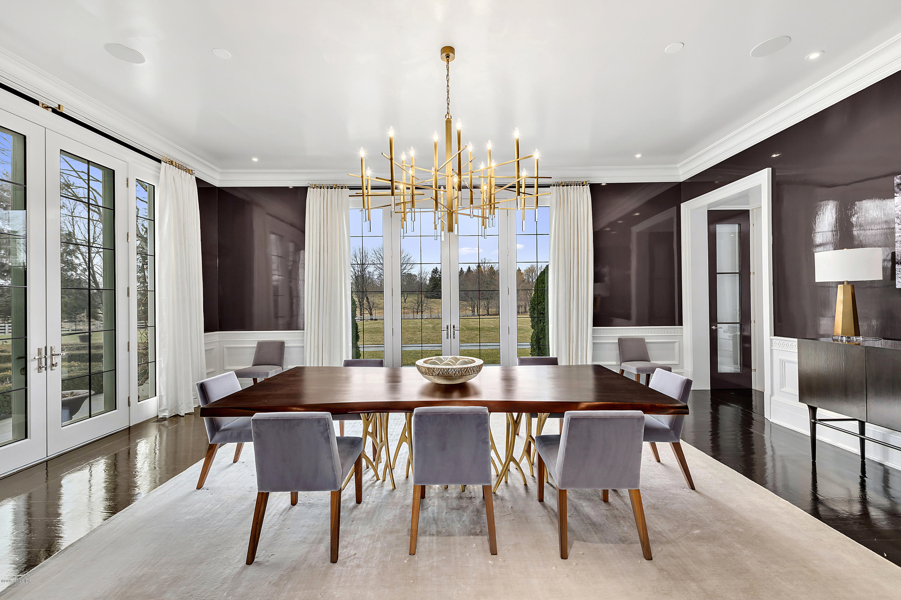 19 Lower Cross Road Greenwich, CT 06831 - Photo 7 of 36 a dining room with furniture window and wooden floor