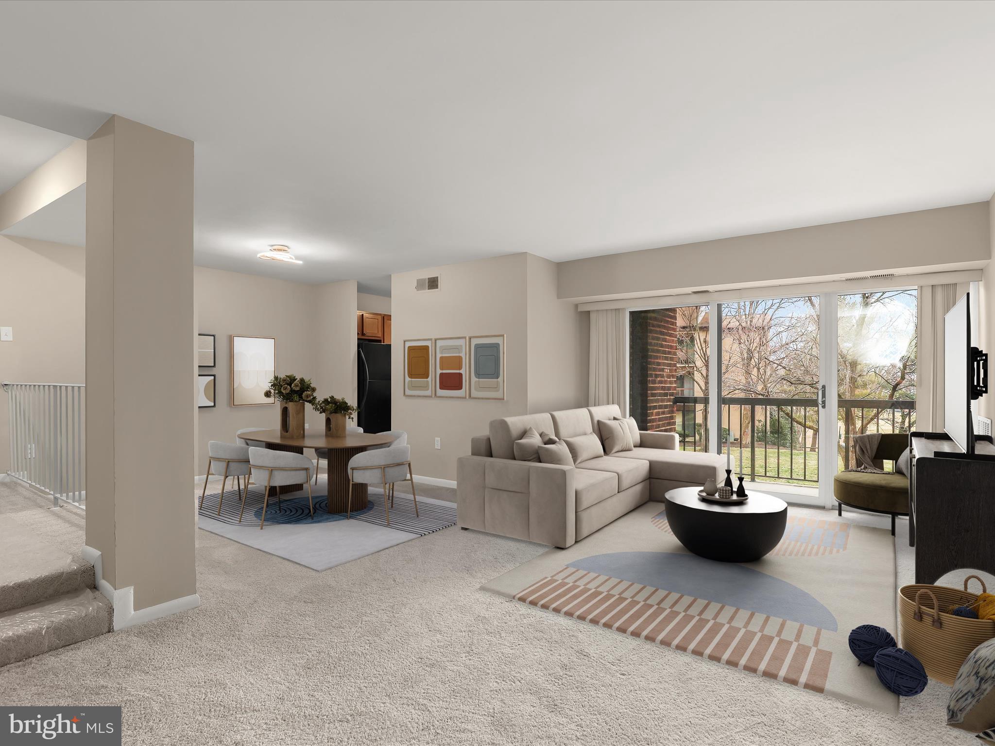 15603 Dorset Road, Unit 103 Laurel, MD 20707 - Photo 2 of 41 Dining & Living Room Staged Using Virtual Tools