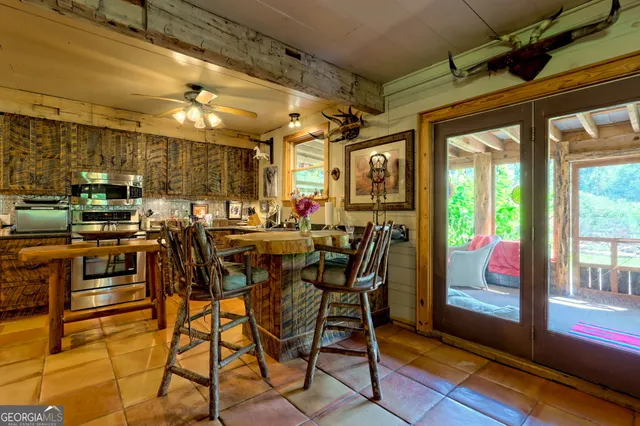 a outdoor living space with patio furniture