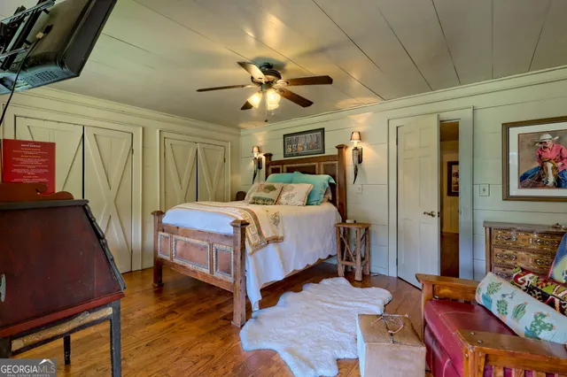 a view of a lake with a mountain