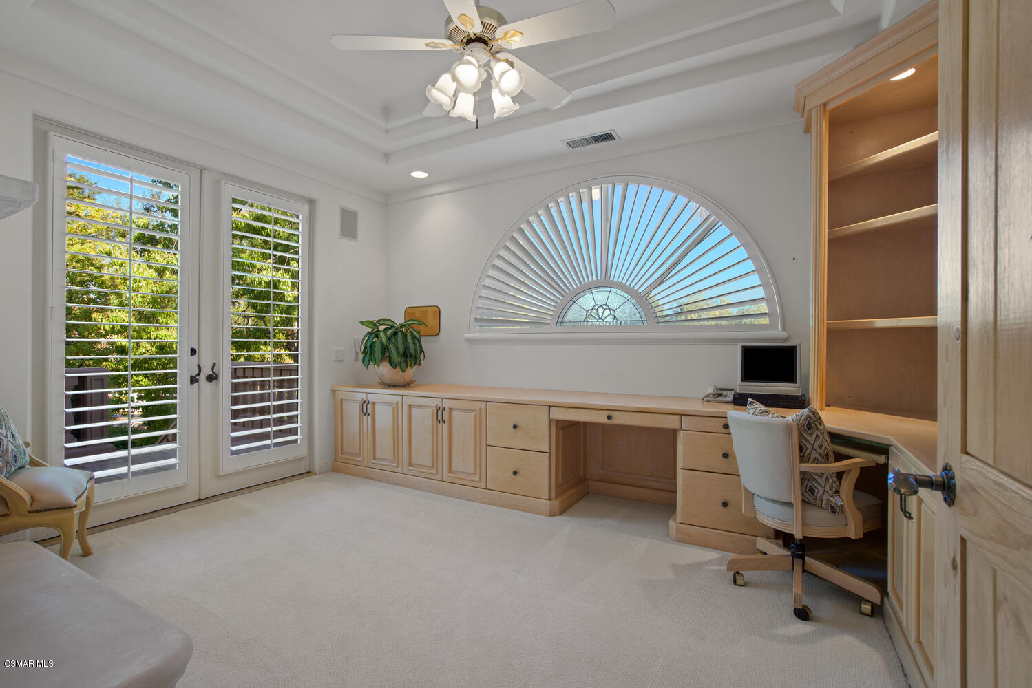 6021 John Muir Road Hidden Hills, CA 91302 - Photo 52 of 74 a view of a workspace with furniture and a window