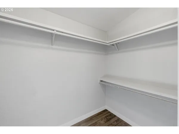 a view of small space with racks on the wall