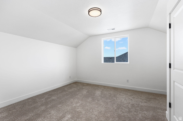 1144 South 4475 West West Point, UT 84015 - Photo 24 of 30 Carpeted room featuring a single window, a contemporary flush mount light fixture, crisp white walls, and white trim