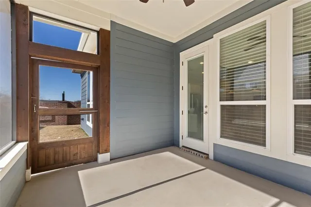 a view of a hallway with a elevator