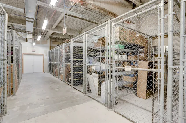 a view of a storage room