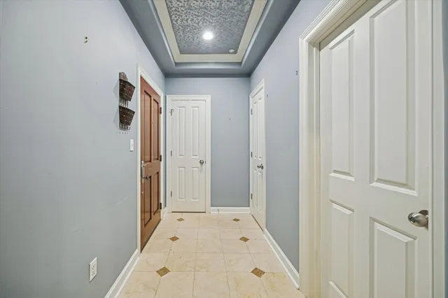 a bathroom with a tub and shower