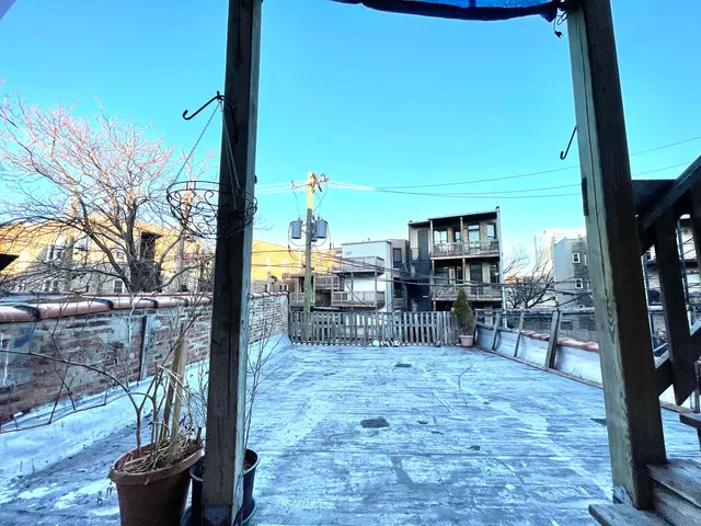 a outdoor view with a sitting space