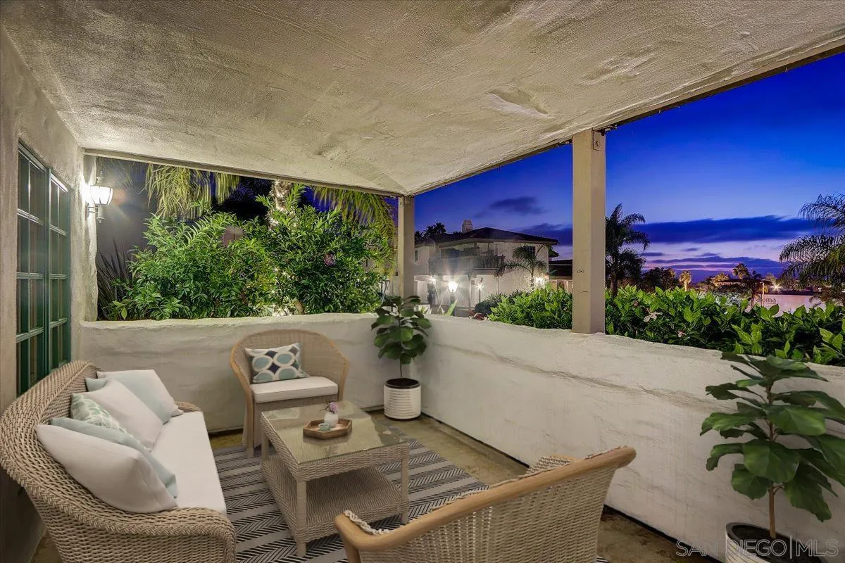 381 Playa Blanca Encinitas, CA 92024 - Photo 6 of 41 a outdoor living space with furniture and a potted plant