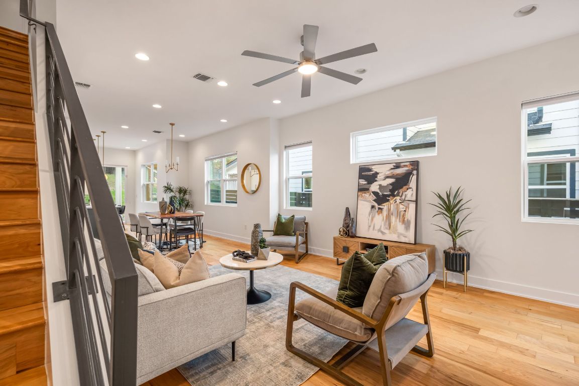 1301 Cometa Street, Unit A Austin, TX 78721 - Photo 6 of 38 Large windows, neutral finishes, and flexible furniture layout options ideal for everyday living