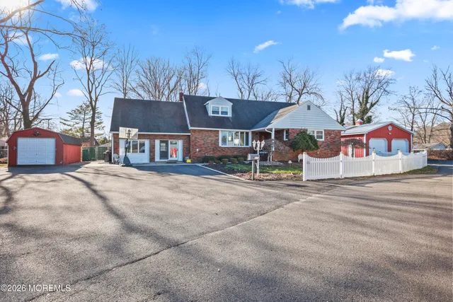 a front view of a building with street
