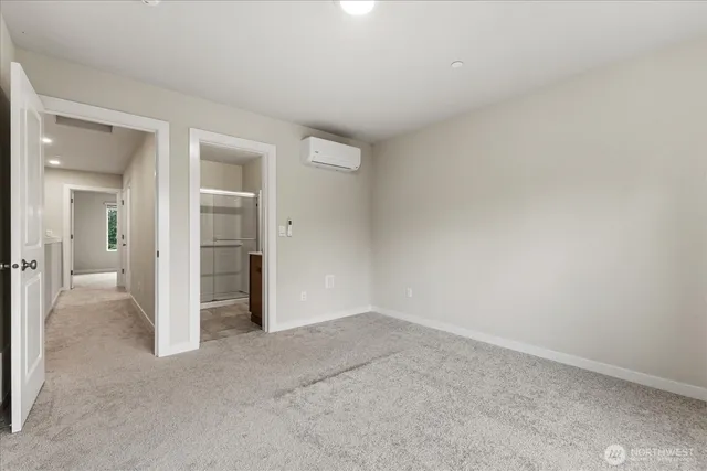 en empty room with closet