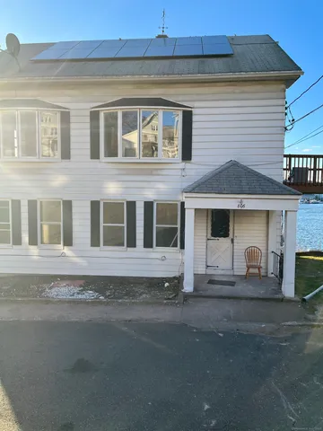 a front view of a house