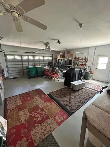 a living room with lots of furniture